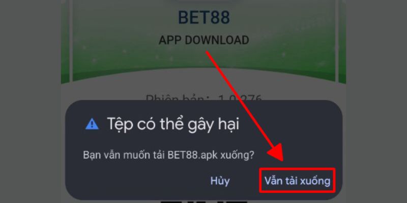 Cài đặt file apk Bet88 trên nền tảng Android khá tiện lợi